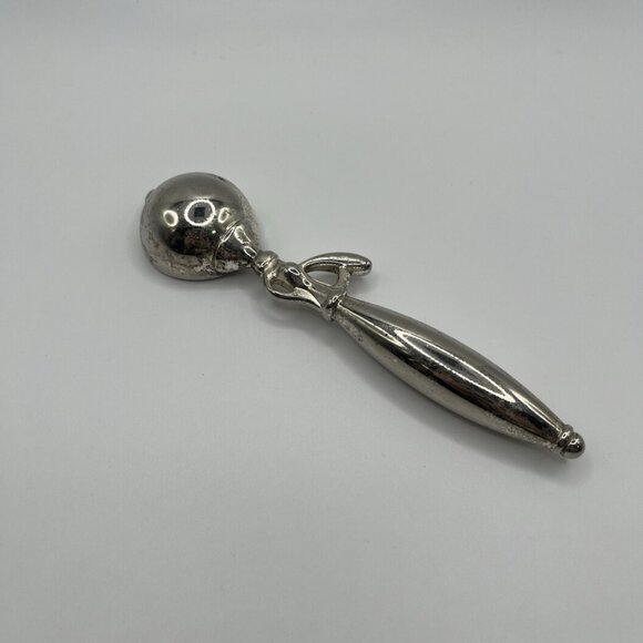 Vintage MCM Miniature Ice Cream Scoop Silver Tone Metal Decor Novelty Art Deco - Picture 4 of 6
